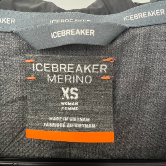 Icebreaker black puffer jacket merino wool jacket - Picture 4 of 5